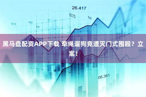 黑马盘配资APP下载 牵绳遛狗竟遭灭门式围殴？立案！